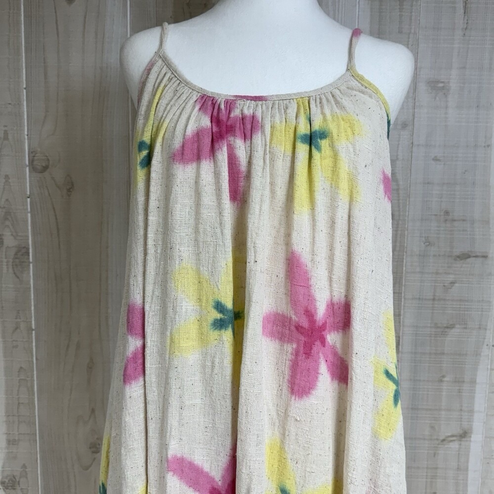 NWT Charlie Joe Maxi Sundress Beach Floral Boho Linen Cotton Boutique Wear - Picture 14 of 14